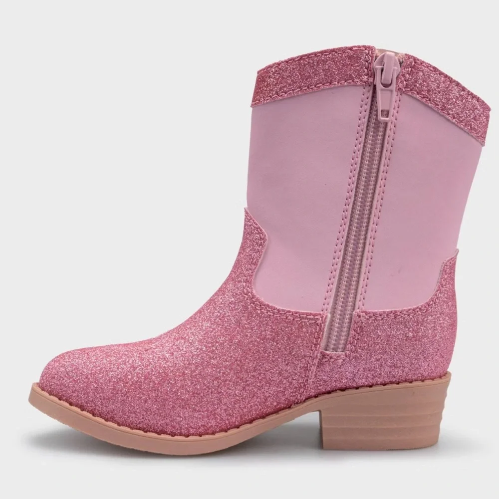 Toddler Girls Bluey Light Up Western Boots - Pink🌟RARE🌟
